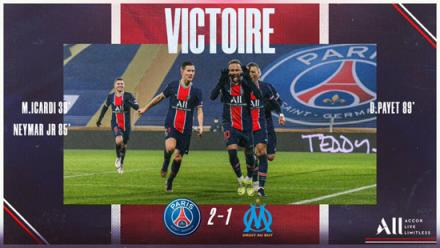 法超杯-內(nèi)馬爾點射助巴黎2-1險勝馬賽，波切利首冠告捷